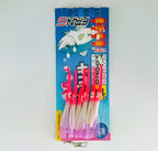 Glow Squid Jig Rig, 6-Hook Cascade, Sizes 1/0 & 4/0 – product photo