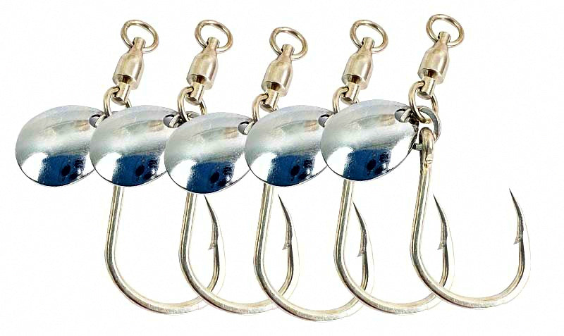 Spinning Spoon Lure with Single Hook, Sizes 1/0 to 5/0 – product photo