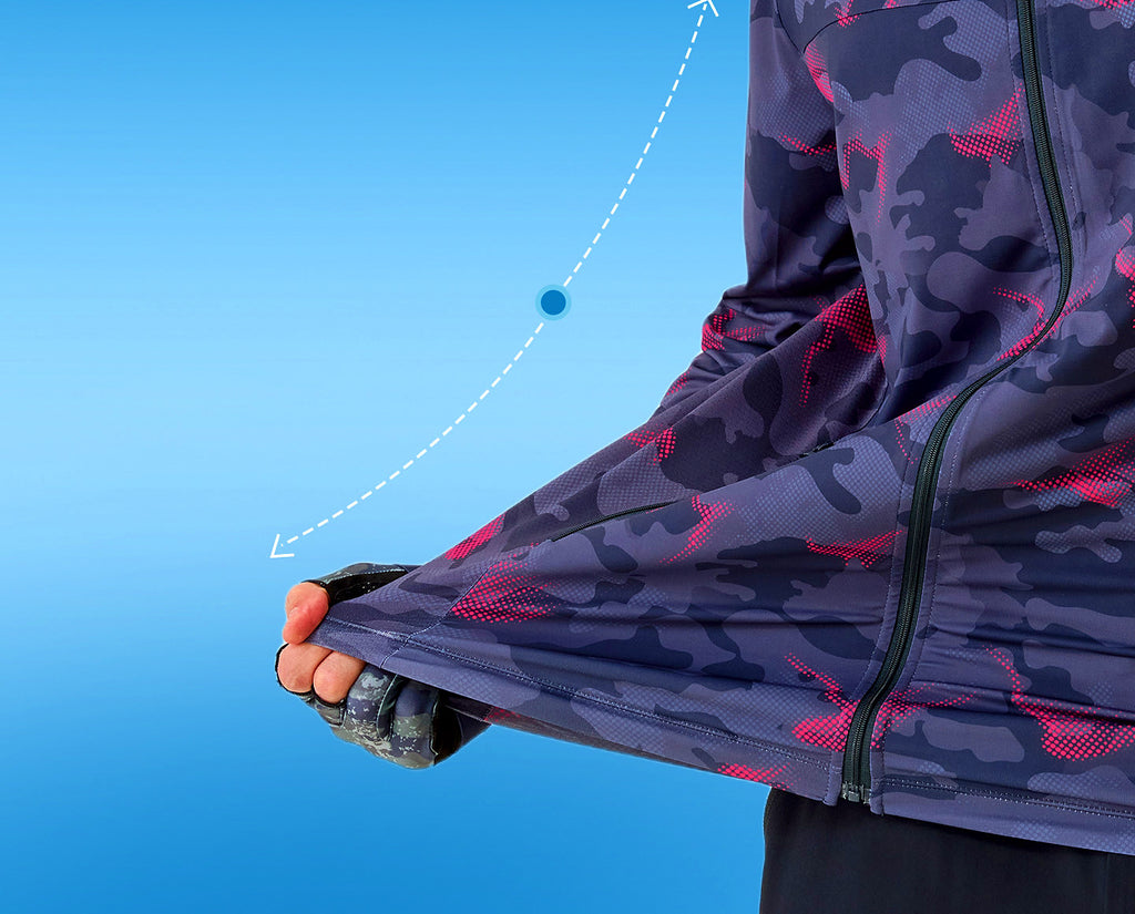 UPF 100+ Long Sleeve Fishing Sun Shirt, Quick-Dry Cooling – product photo