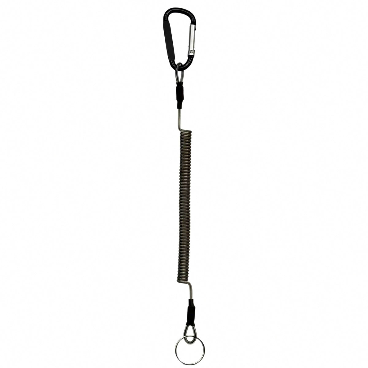 Retractable Coiled Lanyard with Carabiner, 1–3 m (3.3–9.8 ft) – product photo