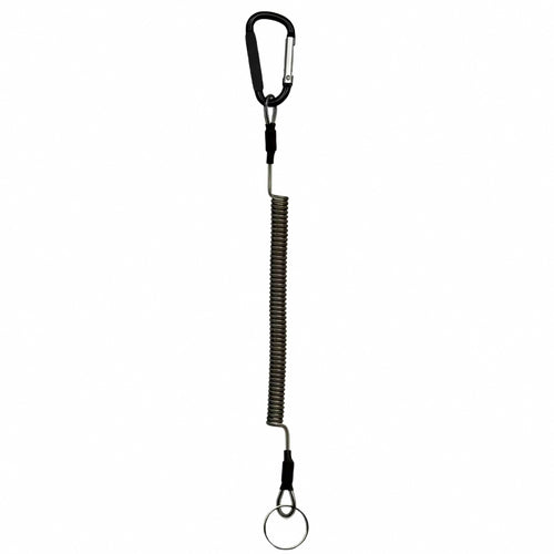 Retractable Coiled Lanyard with Carabiner, 1–3 m (3.3–9.8 ft) – product photo