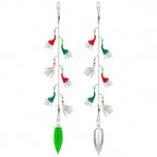 Fish Skin Sabiki-Style Hook Rig, 6 Hooks, Sizes 6–20