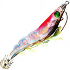Glow Squid Jig, Wooden Shrimp Style Egi with Legs