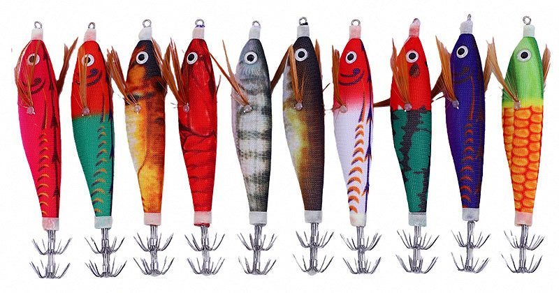 Strong Glow Wood Shrimp Squid Jig for Boat Fishing – product photo