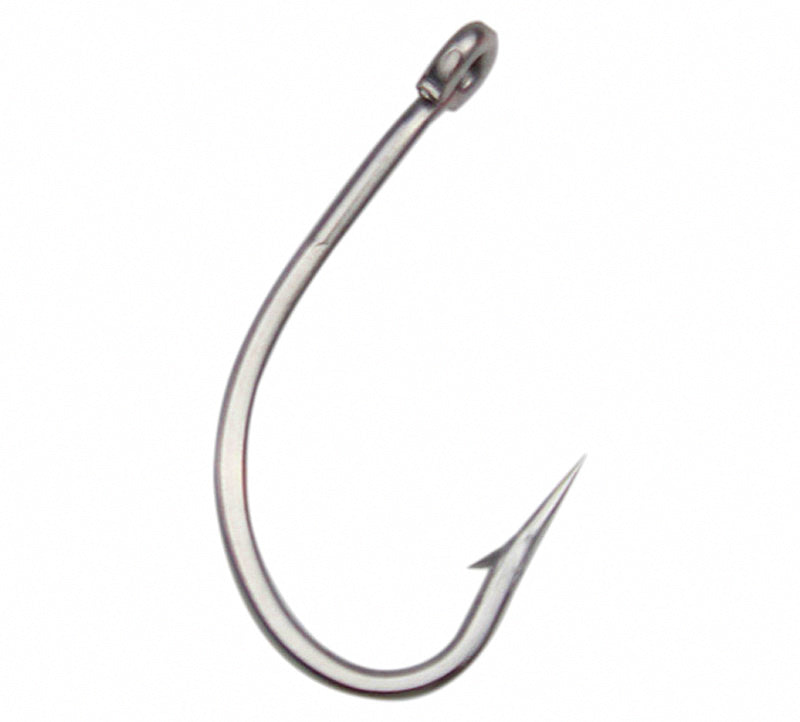 Stainless Steel Barbed Eyed Hooks, Sizes #1–6/0, 50 Pack – product photo