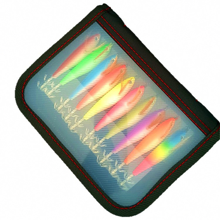 Glow Wood Shrimp Squid Jig, 10 cm (3.9 in), Painted
