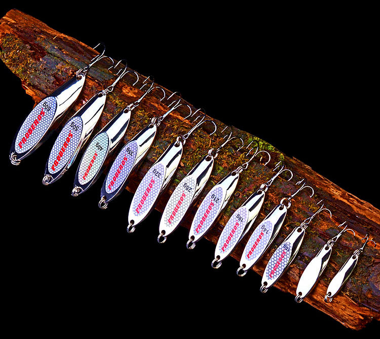 Silver Slanted Metal Spoon Lure, 3–60 g (0.1–2.1 oz) – product photo