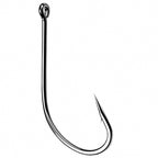 Barbed Eyed Saltwater Hook, Black Nickel, Sizes 1#–36#