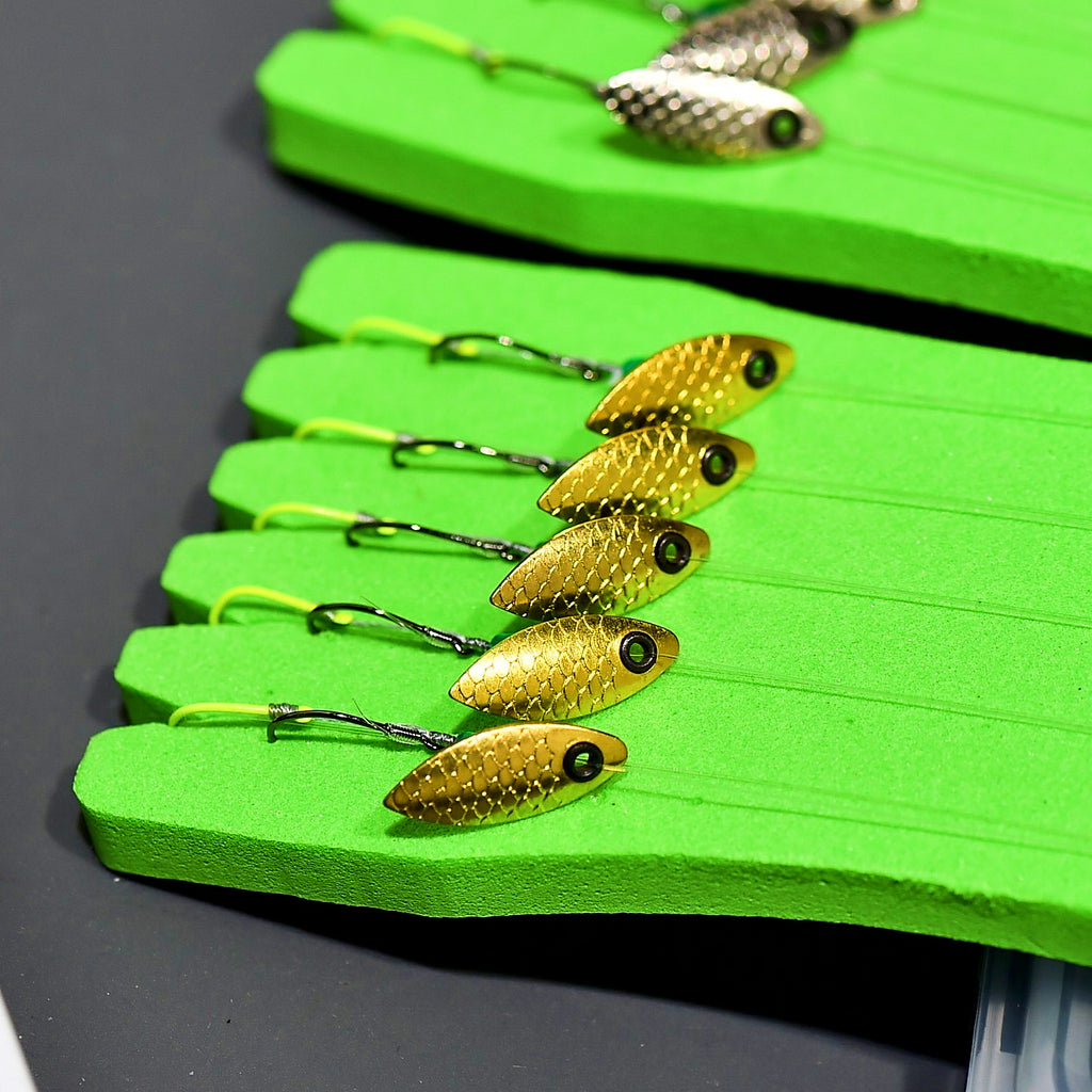 Micro Spinner Spoon Fly Lure, Double Hook, Ceramic Ring – product photo