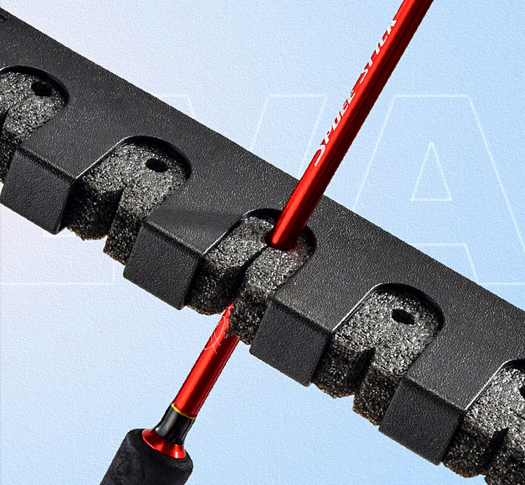 Wall Mount Fishing Rod Holder Rack, 6-Slot ABS – product photo