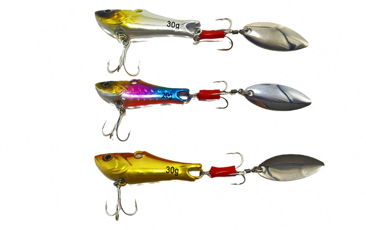VIB Blade Spoon Lure, 20 g or 30 g, Reinforced Treble Hook – product photo