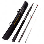3-Piece Carbon Boat Rod, 1.8–2.4 m (5.9–7.9 ft), Black – product photo