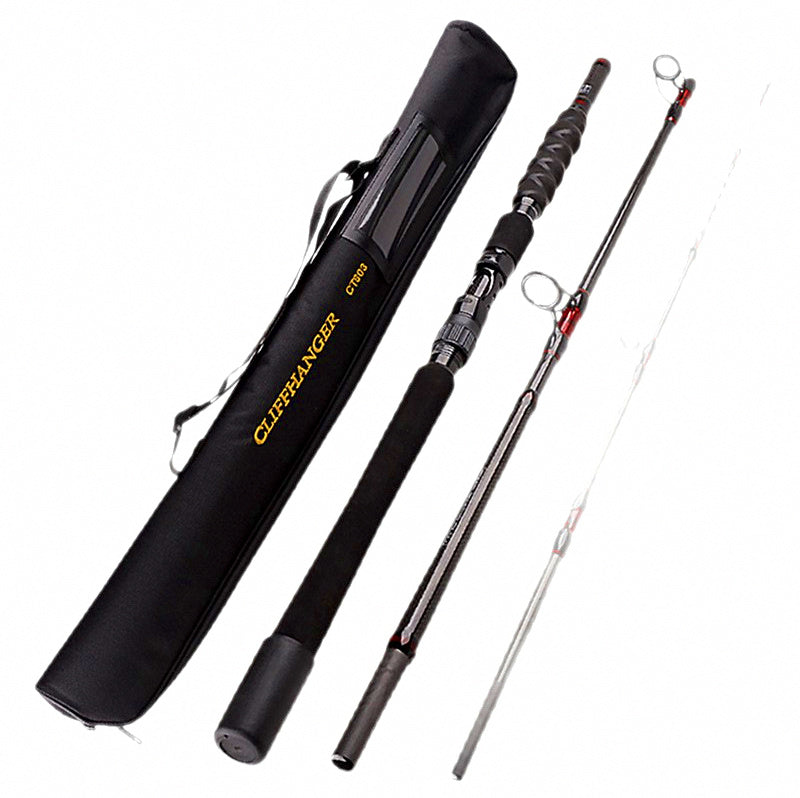 3-Piece Carbon Boat Rod, 1.8–2.4 m (5.9–7.9 ft), Black – product photo