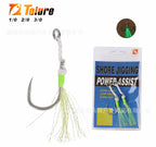 Single Assist Hook for Slow Pitch Jigs, Braided, 2 pc, 1/0-3/0 – product photo
