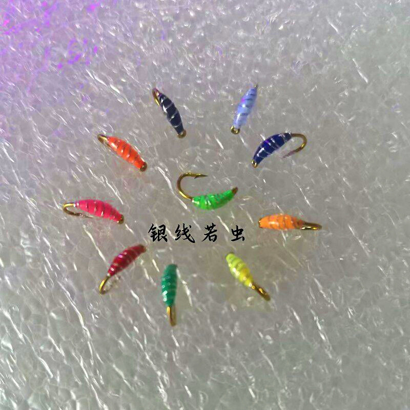 Silver Wire Nymph Fly Hooks, Barbed, Sizes 12–20 – product photo