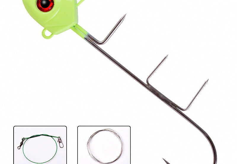 Glow Lead Head Jig Hook with Wire Leader, 15–30 g (0.5–1.1 oz) – product photo