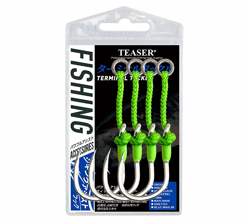 Single Assist Hooks for Slow Pitch Jigs, 4-Pack, 1/0–7/0 – product photo