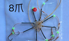 Glow Bead Hook Rig with Long Leader, Barbed, Sizes 8–14 – product photo