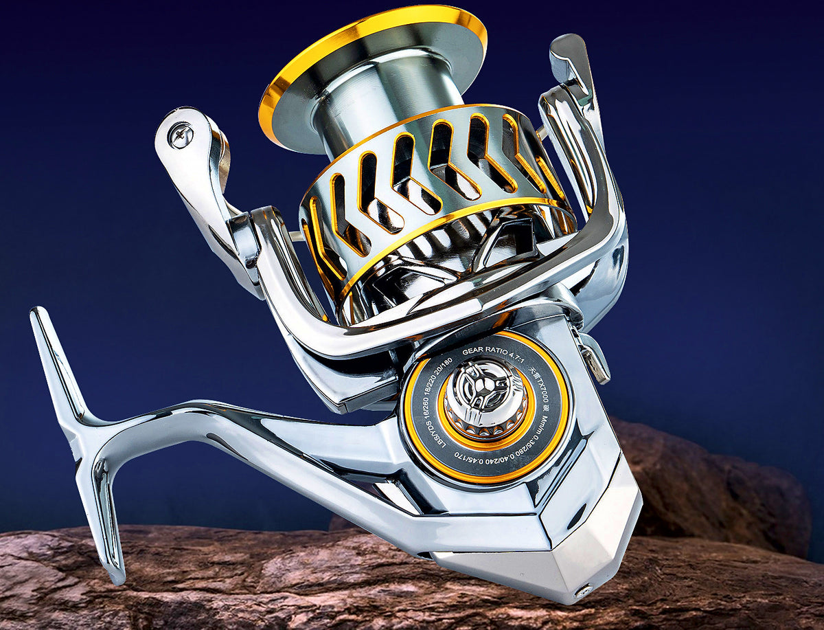 Carbon Frame Spinning Reel, 10 Bearings, Sizes 1500–7000 – product photo