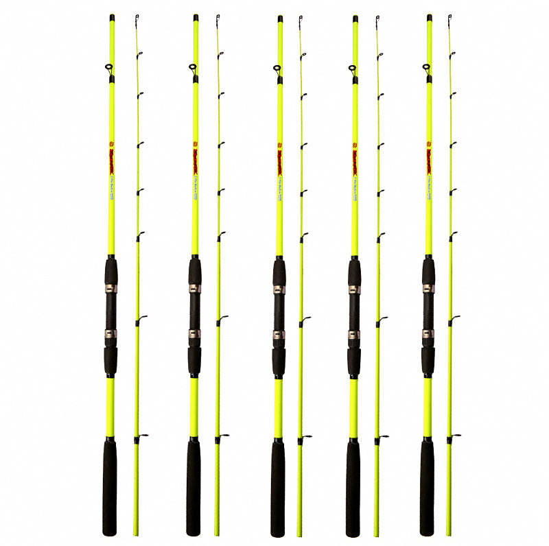 Fiberglass Boat Rod, Soft Action, 2-Piece, 1.6–2.7 m (5.2–8.9 ft)