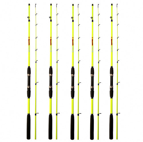 Fiberglass Boat Rod, Soft Action, 2-Piece, 1.6–2.7 m (5.2–8.9 ft)