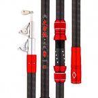Extra-Stiff Carbon 4-Section Rod, 2.7–4.5 m (8.9–14.8 ft)