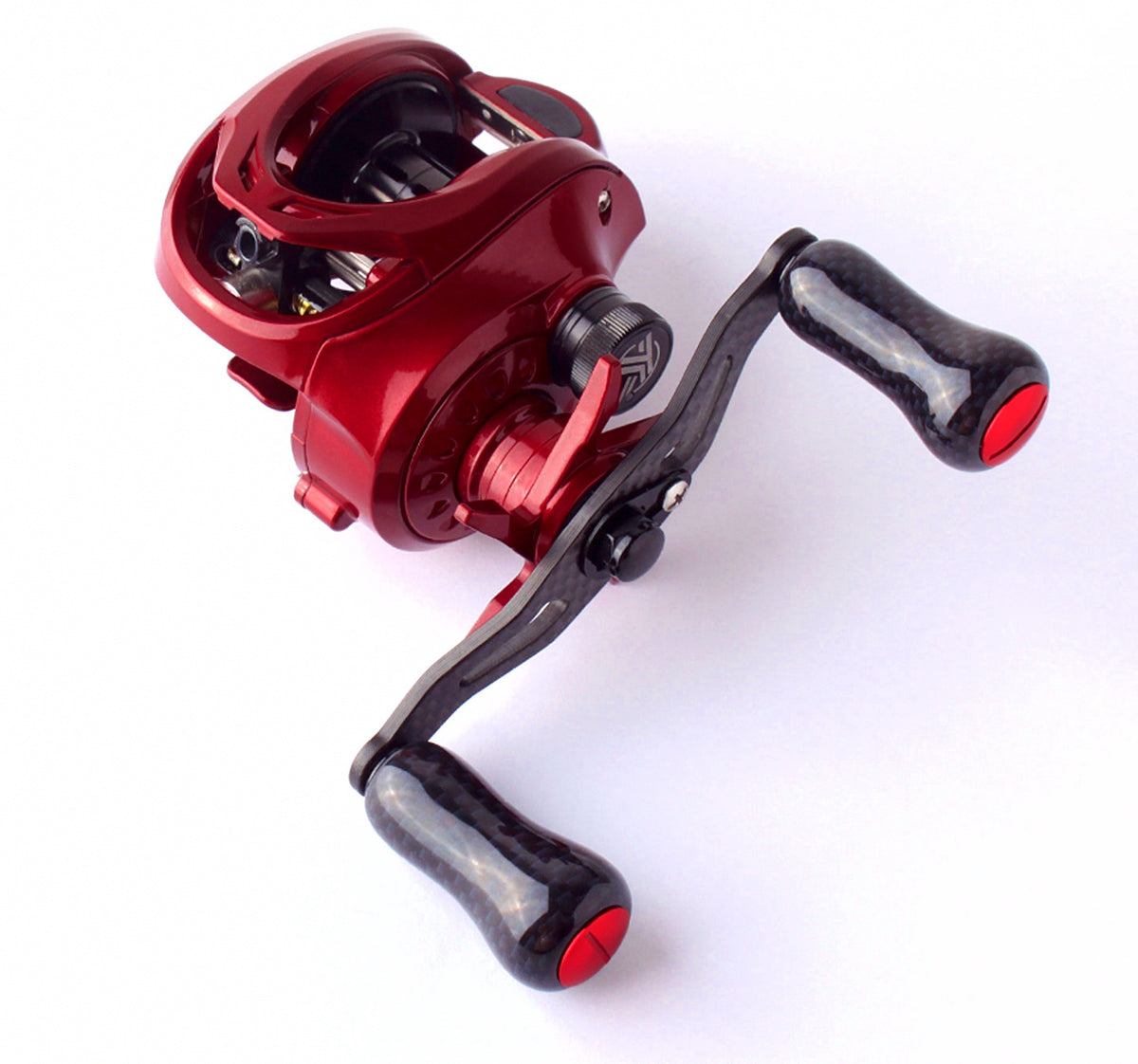 Carbon Fiber Baitcasting Reel Handle, Double Gourd Knobs – product photo
