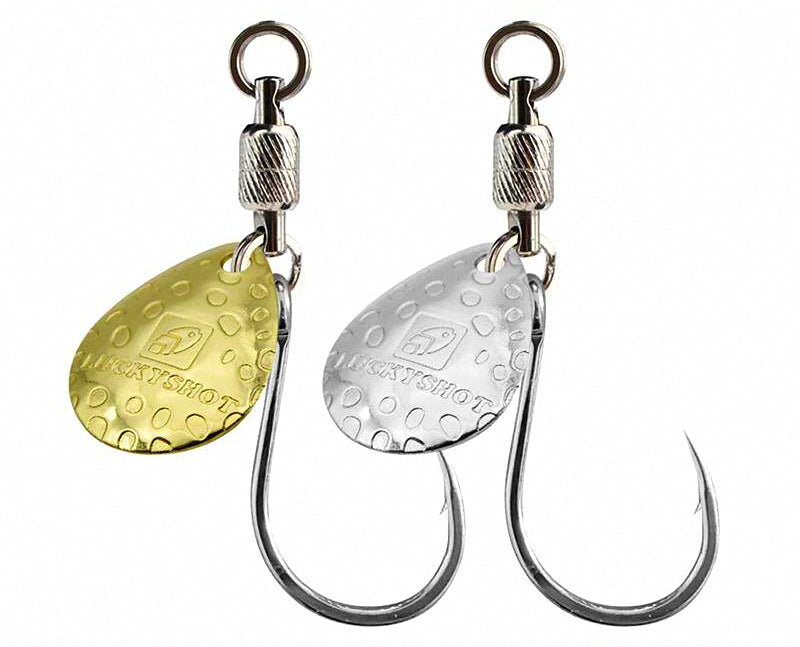 Jig Hook with Rotating Flash Blade, Barbed, 1/0–5/0 – product photo