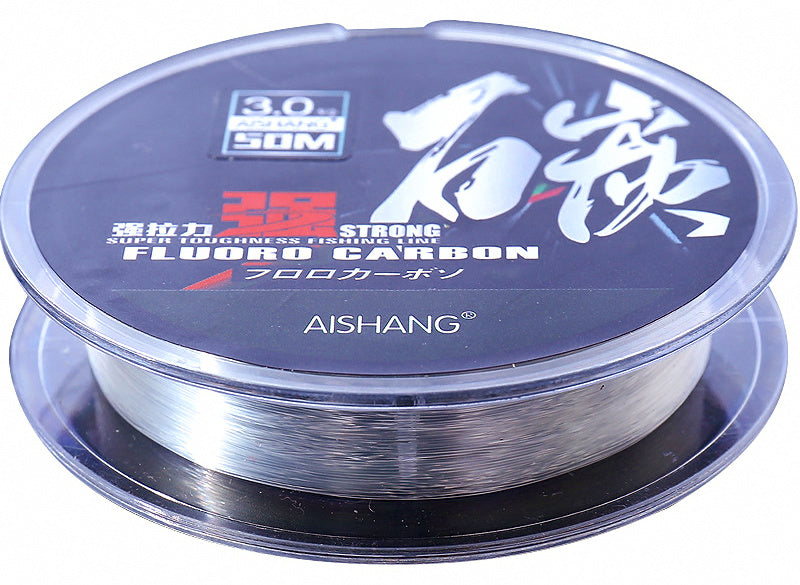 White Fluorocarbon-Style Leader Line, 50 m (55 yd), Sizes 0.4–20 – product photo