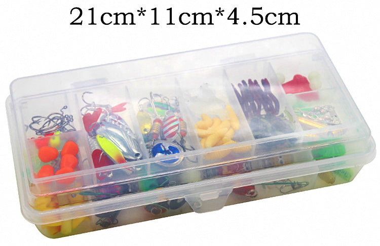 101-Piece Lure Kit with Box, Minnows, VIB & Soft Baits – product photo