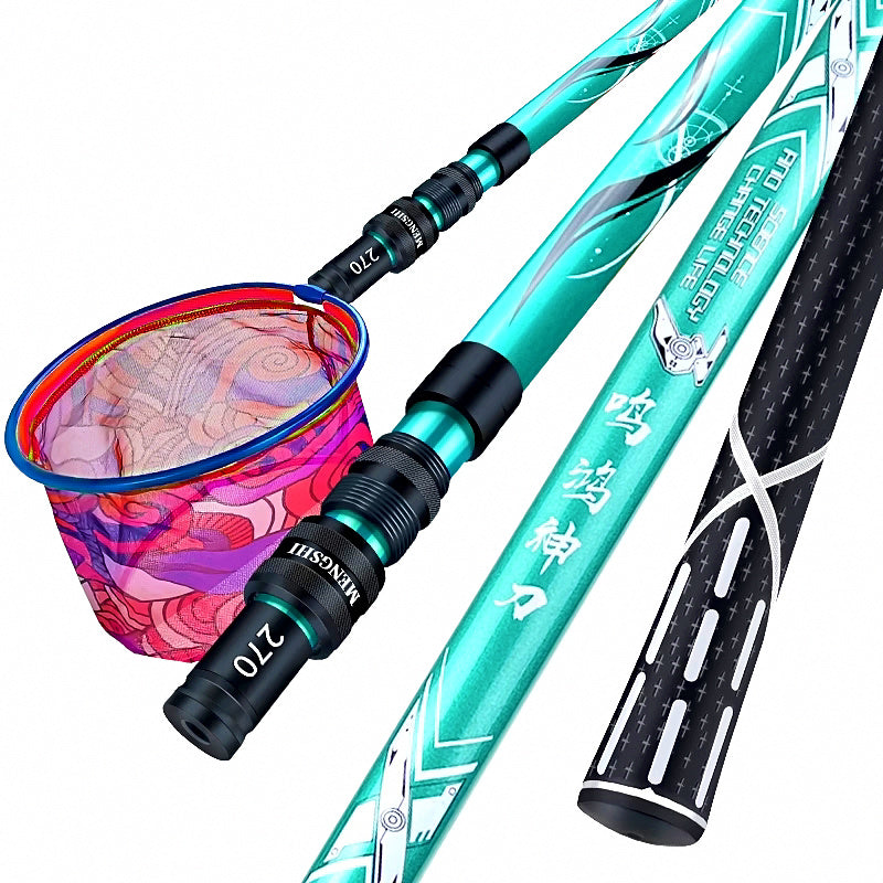 Telescopic Carbon Landing Net Handle, 2.1–3.0 m (6.9–9.8 ft)