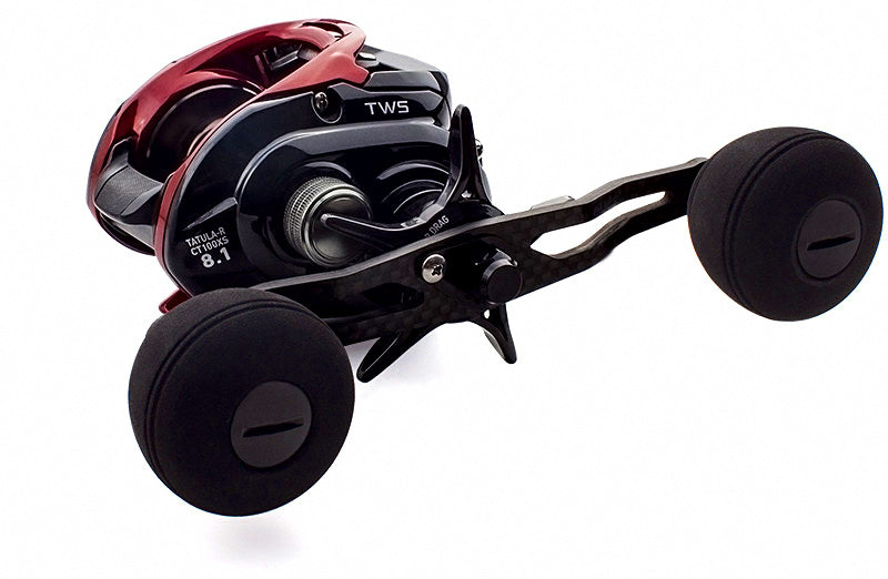 Large EVA Baitcasting Reel Handle Knob, Black, 4-Groove – product photo