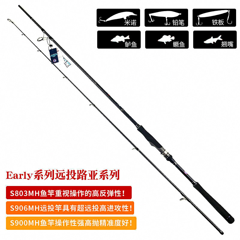 Two-Piece Carbon Lure Rod, 2.4–2.9 m (7 ft 10 in–9 ft 6 in)
