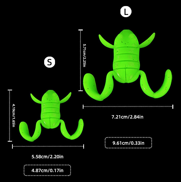Soft Frog Lure with Legs, 6 Pack, 3.7–4.7 cm (1.5–1.9 in) – product photo