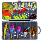 Fishing Lure Assortment Kit, Soft Baits, Jig Heads & Hooks