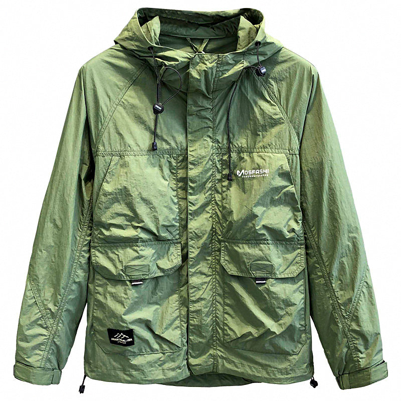 Men's UPF 50+ Hooded Sun Shirt, Lightweight Nylon – product photo