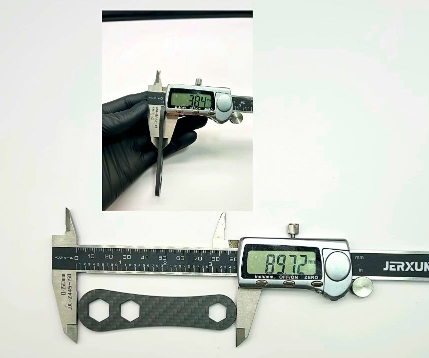 Carbon Fiber Flat Wrench for Reel Maintenance, 10/11/12 mm – product photo