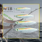 Long Cast Metal Jig with Feather Treble Hook, 7–30 g (0.25–1.06 oz) – product photo