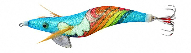 Glow Wood Shrimp Squid Jig, Six-Prong, Size 3.0 / 3.5 – product photo