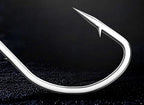 Long Shank Barbed Fishing Hooks, 30 pcs, Sizes 6–12 – product photo