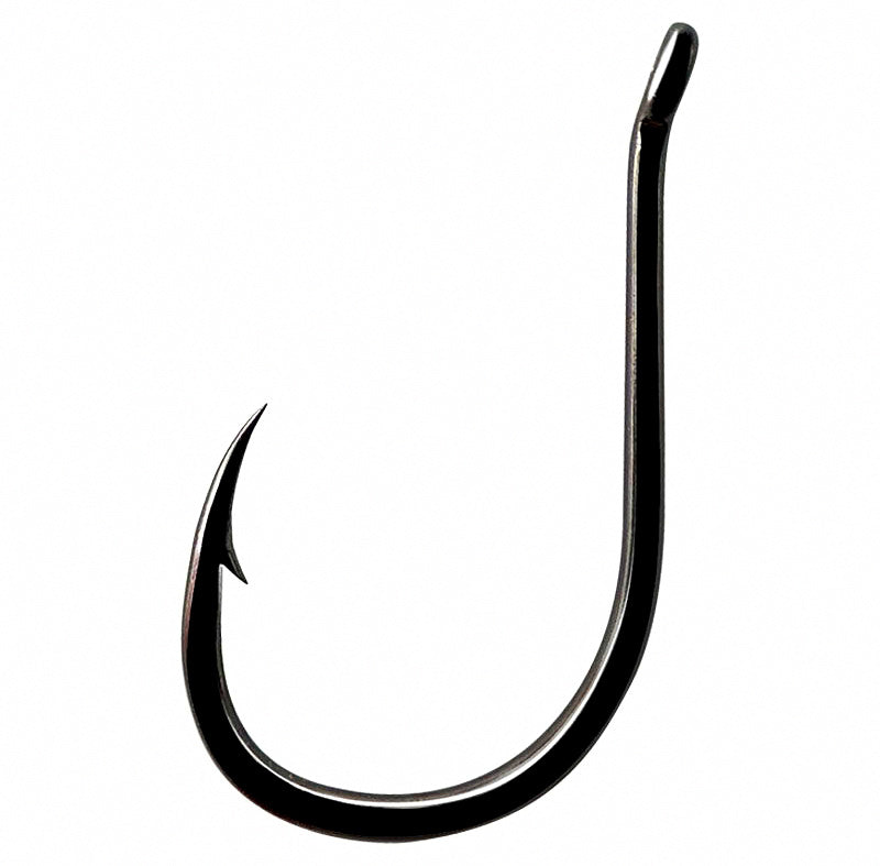 Black Barbed Eyed Hooks, Bulk Pack, Size #0.1–#14