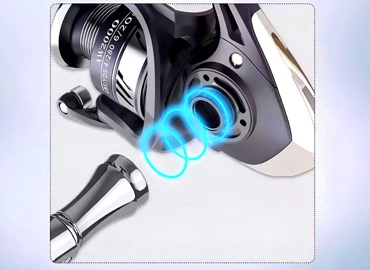 Metal Long Cast Spinning Reel, 2000–7000 Series – product photo
