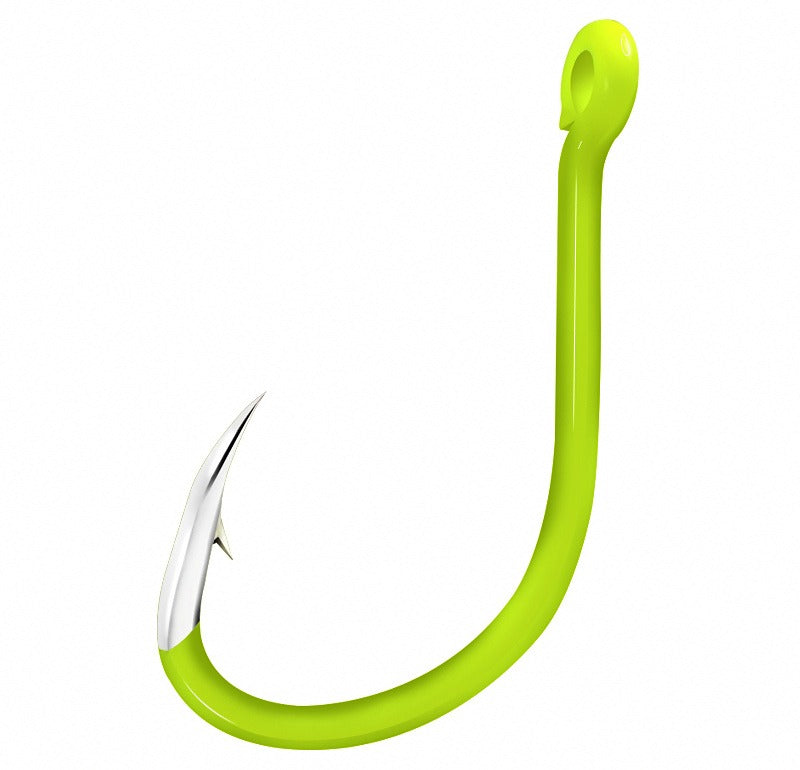 Iseni Style Barbed Eyed Hooks, Silver Green, Bulk Pack – product photo
