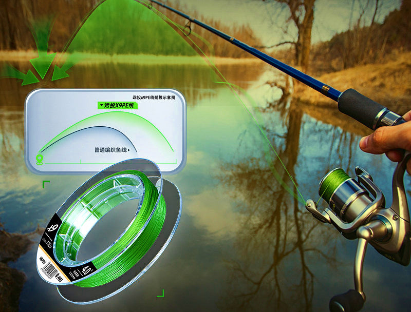 9-Strand PE Braided Fishing Line, #0.6–#10, 100–300 m – product photo