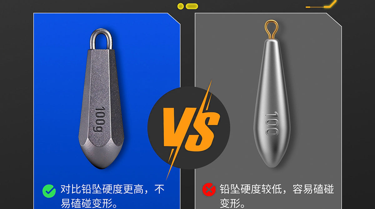 Six-Sided Teardrop Iron Sinker, 1.1–17.6 oz (30–500 g) – product photo