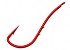 Long Shank Barbed Bait Hooks, Red or White, Size 8–18 – product photo