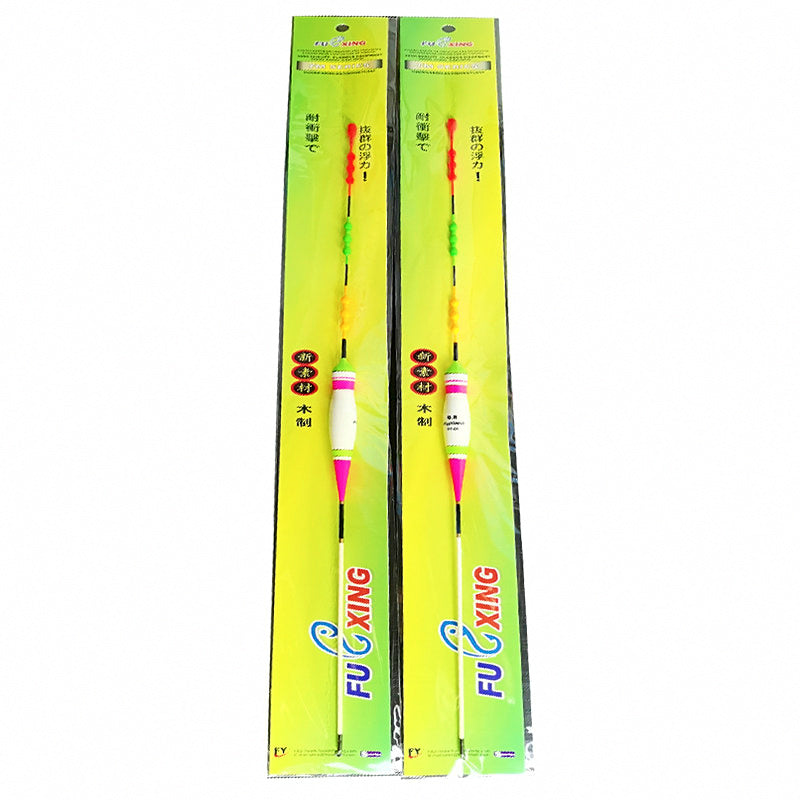 Balsa Wood Upright Sea Fishing Float, Glow Stick Compatible – product photo