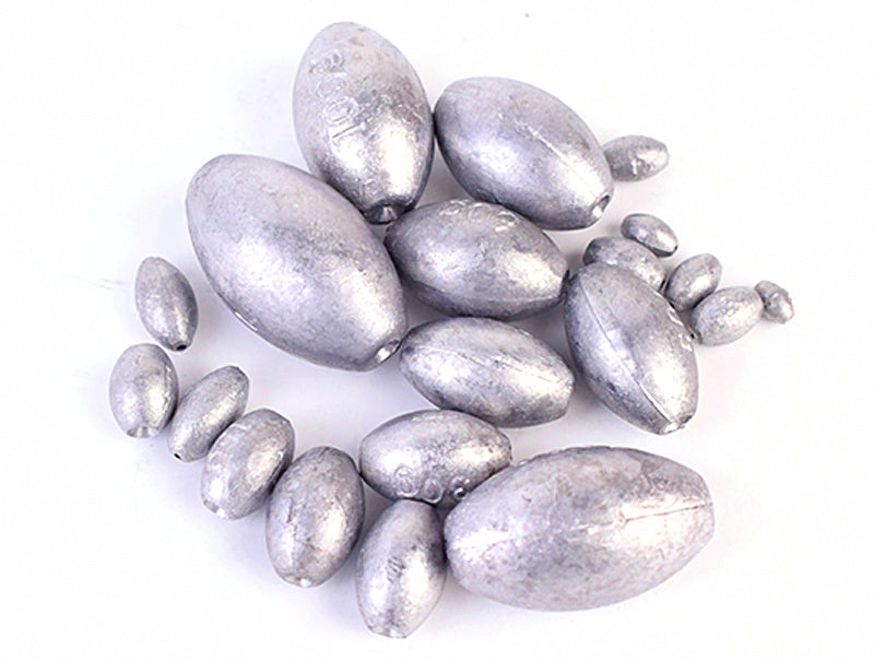 Olive Lead Sinker, Through-Hole, 0.02–10.6 oz (0.5–300 g) – product photo