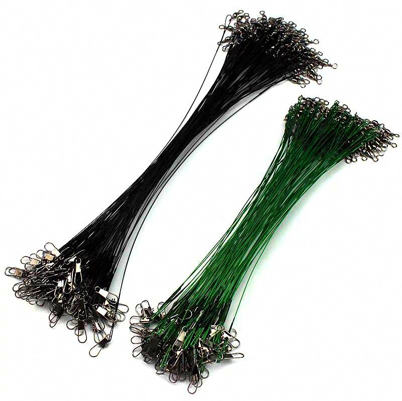 Steel Wire Leaders, 15–30 cm (5.9–11.8 in), 24 or 60 Pack