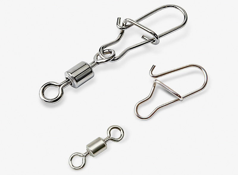 Fishing Swivel with D-Type Snap, 20 Pack, Sizes 6–14 – product photo